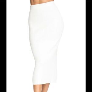Good American Women’s rib midi Pencil skirt in white size S , NWT